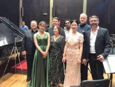 Conductor and soloists, Mastering Concertos concert, July 26, 2019